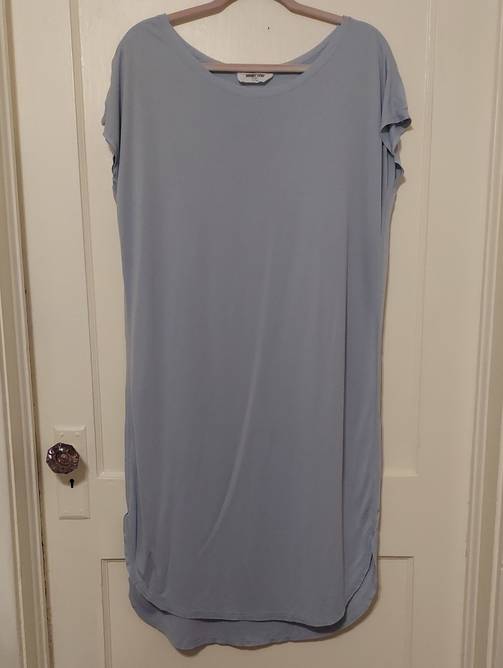 Double Zero tshirt dress Womens Small ultra-soft fabric drop shoulder curved hem